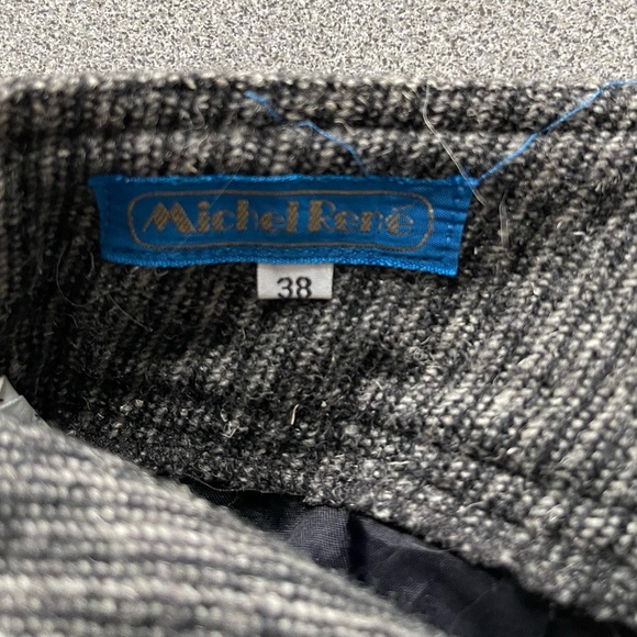 Michel Rene Gray Wool Side Button Skirt Size 38 - Picture 8 of 10